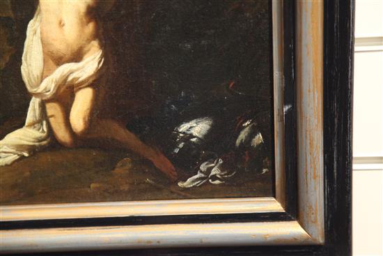 Flemish School The Death of St Sebastian, 18 x 14in.